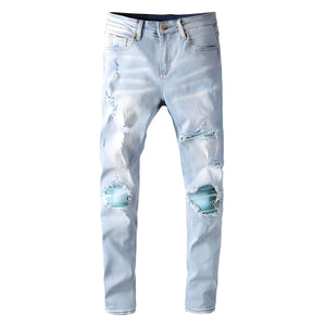 The Bayside Distressed Biker Jeans