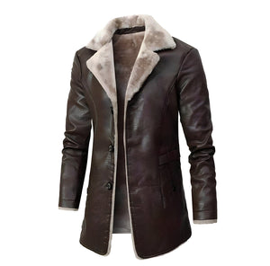 The Machiavelli Faux Leather Winter Jacket - Multiple Colors NON-BRUCE Brown XS 