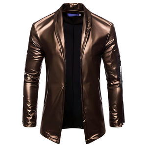The Reign Faux Leather Jacket - Gold