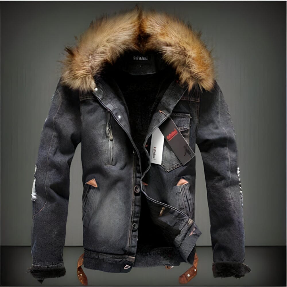 The Roscoe Faux Fur Denim Jacket