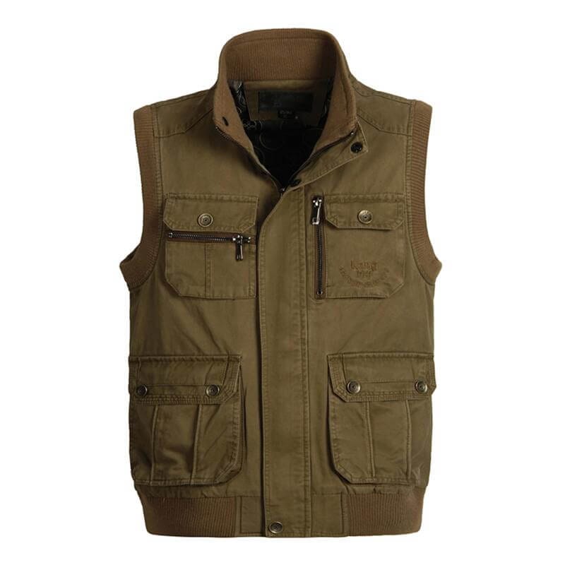 The Diego Utility Photographer Vest - Multiple Colors Well Worn Khaki S 