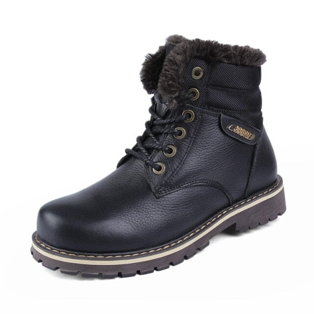 The Onyx Leather Winter Boots