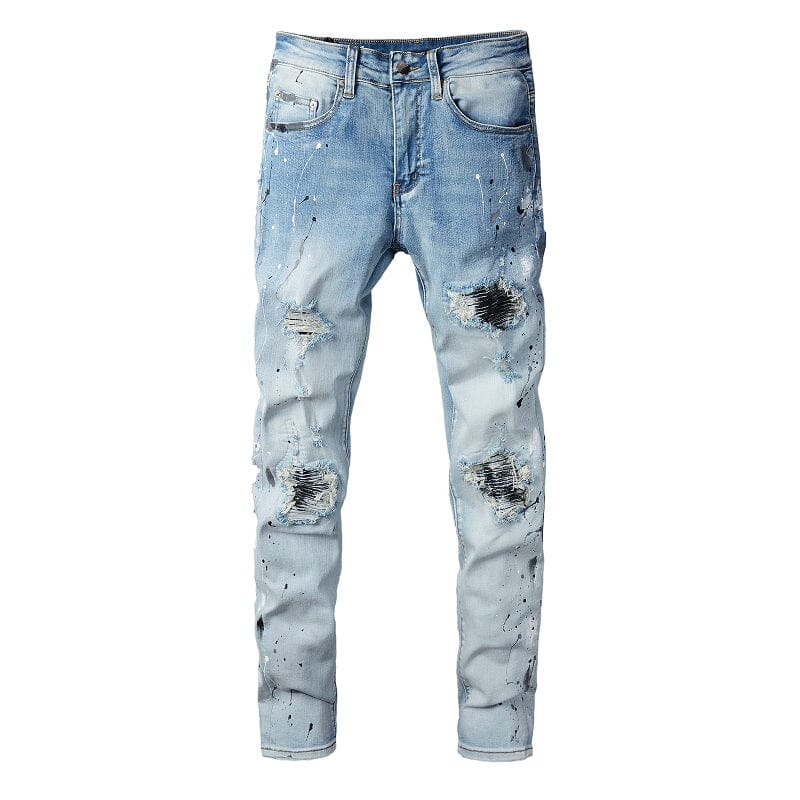 The Bulletproof Distressed Patchwork Denim Jeans